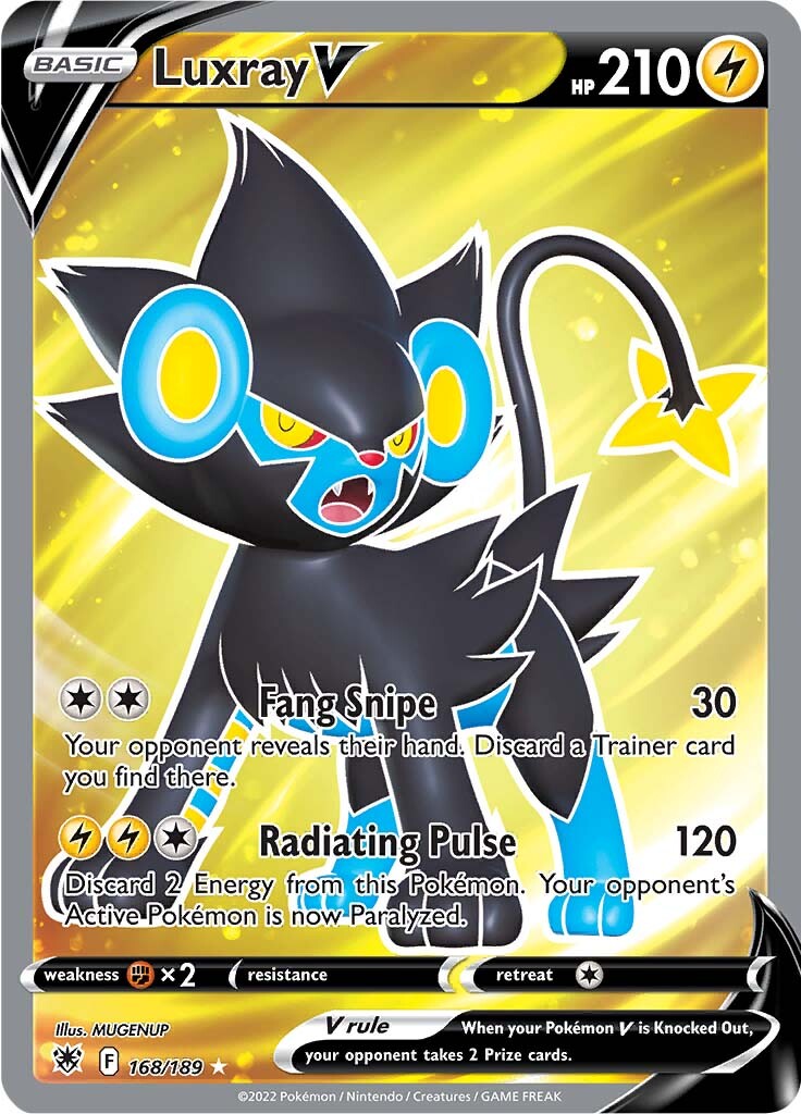 Luxray V (168/189) [Sword & Shield: Astral Radiance] - Card Brawlers | Quebec | Canada | Yu-Gi-Oh!