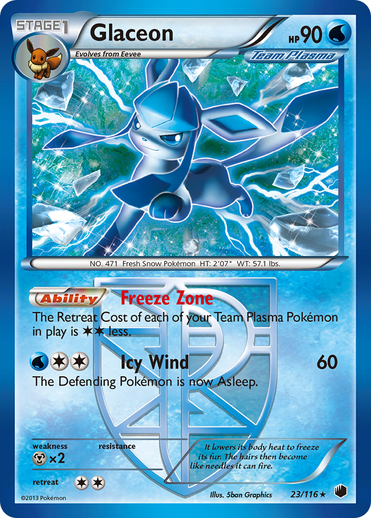 Glaceon (23/116) [Black & White: Plasma Freeze] - Card Brawlers | Quebec | Canada | Yu-Gi-Oh!