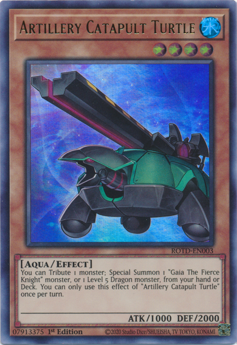 Artillery Catapult Turtle [ROTD-EN003] Ultra Rare - Card Brawlers | Quebec | Canada | Yu-Gi-Oh!