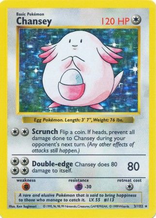Chansey (3/102) [Base Set Shadowless Unlimited] - Card Brawlers | Quebec | Canada | Yu-Gi-Oh!