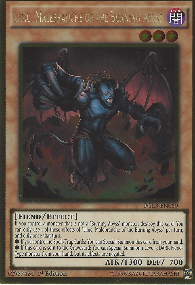 Libic, Malebranche of the Burning Abyss [PGL3-EN050] Gold Rare - Card Brawlers | Quebec | Canada | Yu-Gi-Oh!
