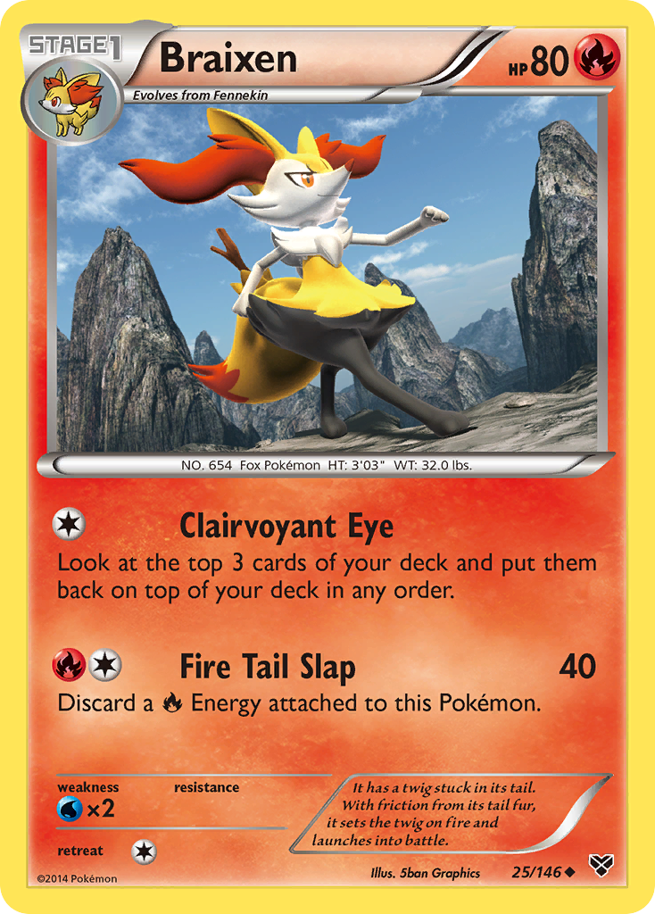 Braixen (25/146) [XY: Base Set] - Card Brawlers | Quebec | Canada | Yu-Gi-Oh!