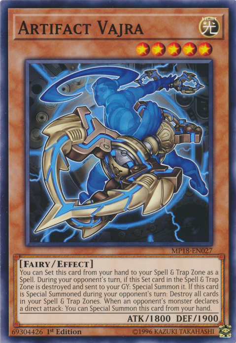 Artifact Vajra [MP18-EN027] Common - Card Brawlers | Quebec | Canada | Yu-Gi-Oh!