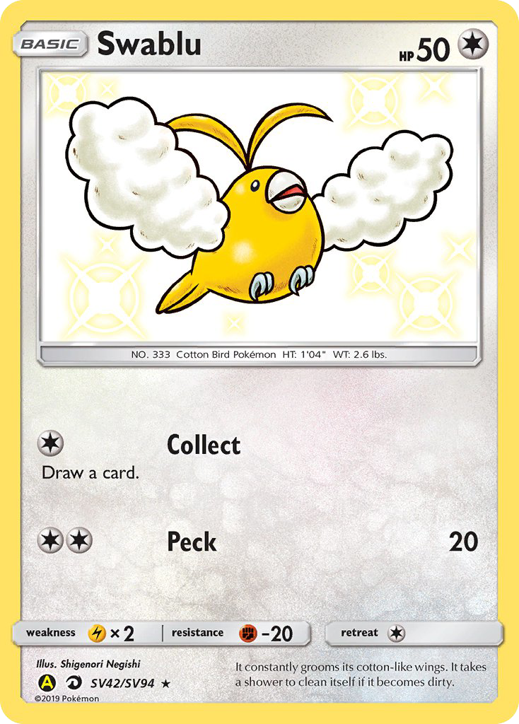 Swablu (SV42/SV94) [Sun & Moon: Hidden Fates - Shiny Vault] - Card Brawlers | Quebec | Canada | Yu-Gi-Oh!