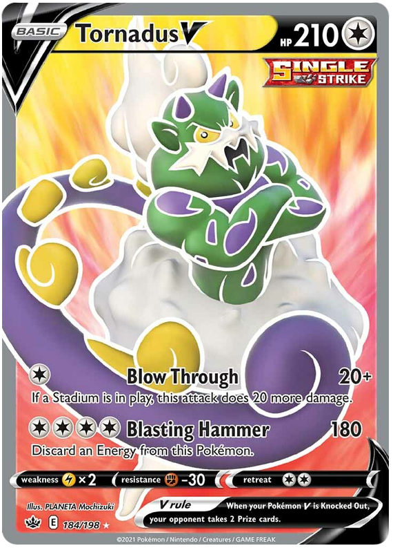 Tornadus V (184/198) [Sword & Shield: Chilling Reign] - Card Brawlers | Quebec | Canada | Yu-Gi-Oh!