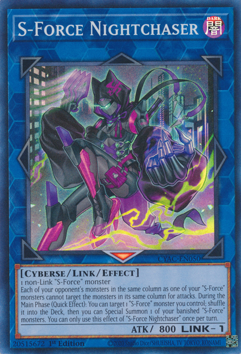 S-Force Nightchaser [CYAC-EN050] Super Rare - Card Brawlers | Quebec | Canada | Yu-Gi-Oh!