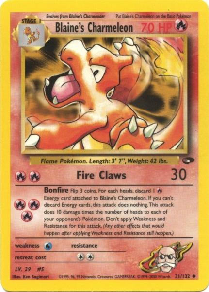 Blaine's Charmeleon (31/132) [Gym Challenge Unlimited] - Card Brawlers | Quebec | Canada | Yu-Gi-Oh!