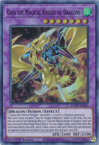 Gaia the Magical Knight of Dragons [ROTD-EN037] Super Rare - Card Brawlers | Quebec | Canada | Yu-Gi-Oh!