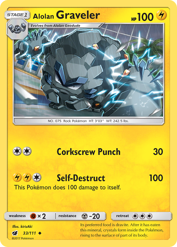 Alolan Graveler (33/111) [Sun & Moon: Crimson Invasion] - Card Brawlers | Quebec | Canada | Yu-Gi-Oh!