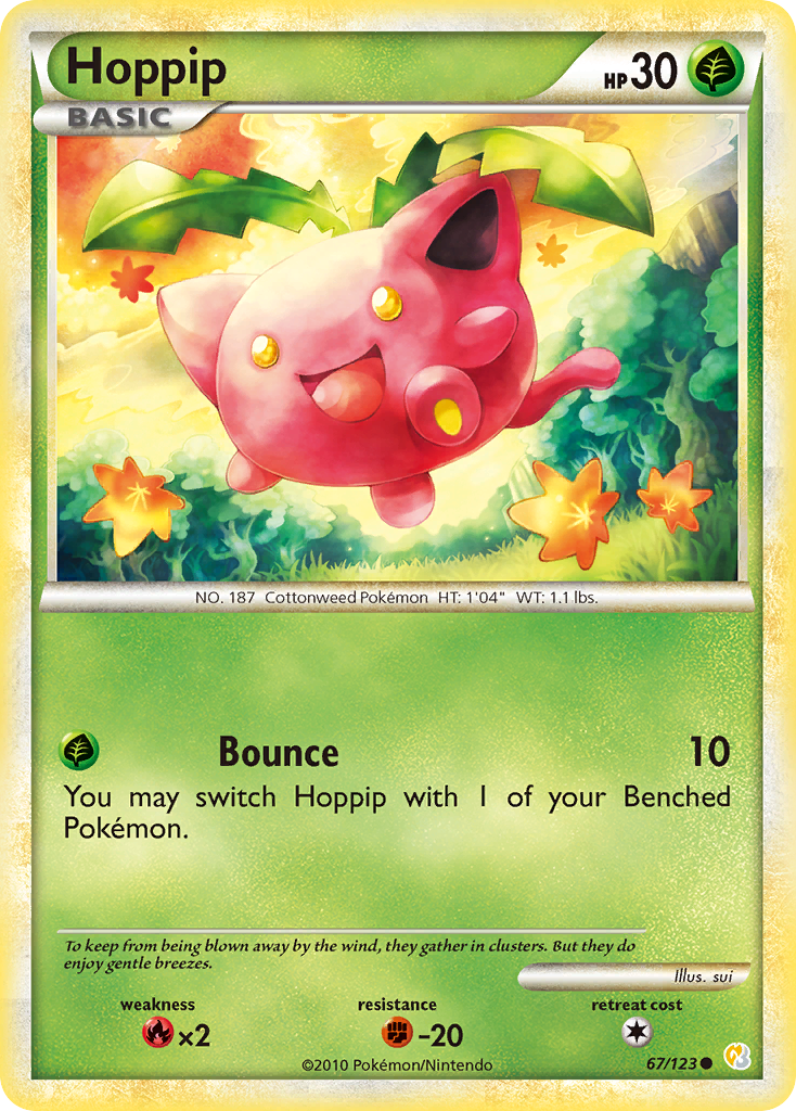 Hoppip (67/123) [HeartGold & SoulSilver: Base Set] - Card Brawlers | Quebec | Canada | Yu-Gi-Oh!