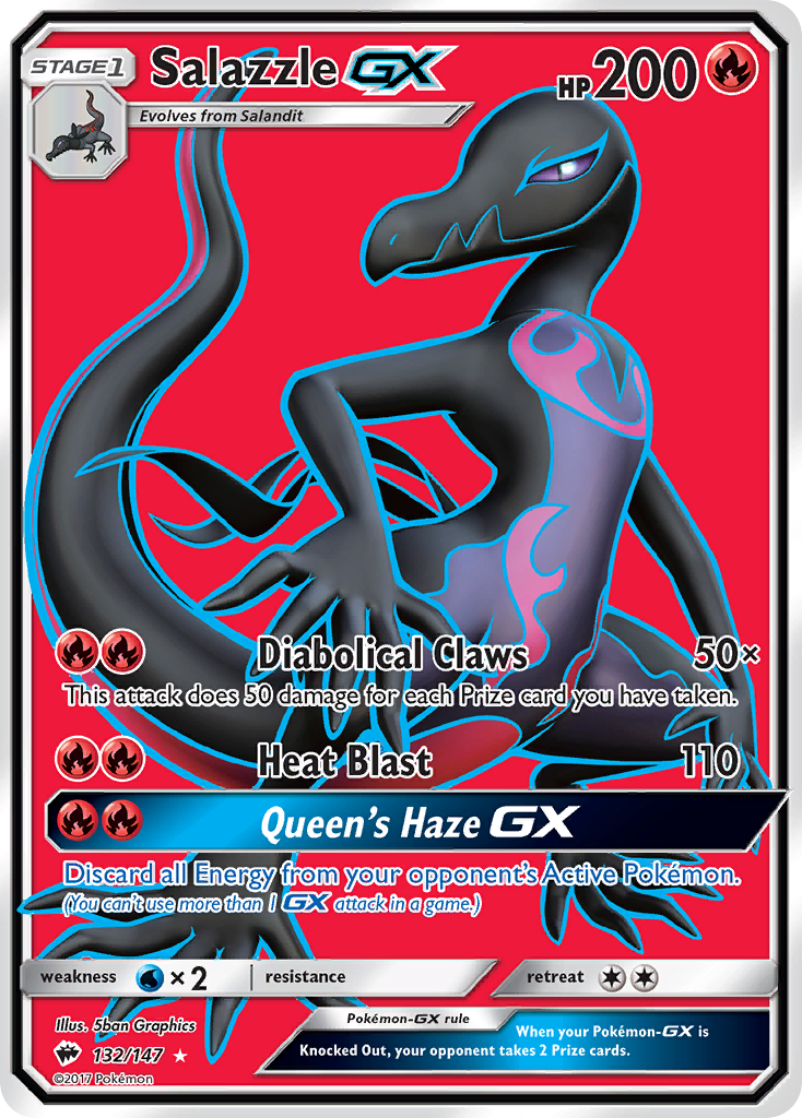Salazzle GX (132/147) [Sun & Moon: Burning Shadows] - Card Brawlers | Quebec | Canada | Yu-Gi-Oh!