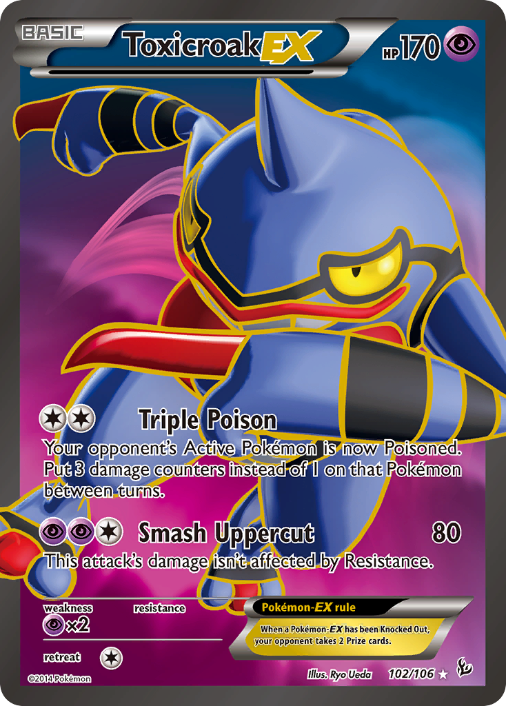 Toxicroak EX (102/106) [XY: Flashfire] - Card Brawlers | Quebec | Canada | Yu-Gi-Oh!