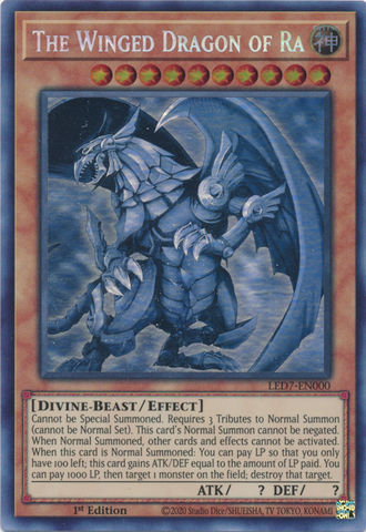 The Winged Dragon of Ra (Ghost Rare) [LED7-EN000] Ghost Rare - Card Brawlers | Quebec | Canada | Yu-Gi-Oh!