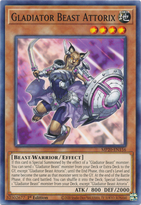 Gladiator Beast Attorix [MP20-EN156] Common - Card Brawlers | Quebec | Canada | Yu-Gi-Oh!