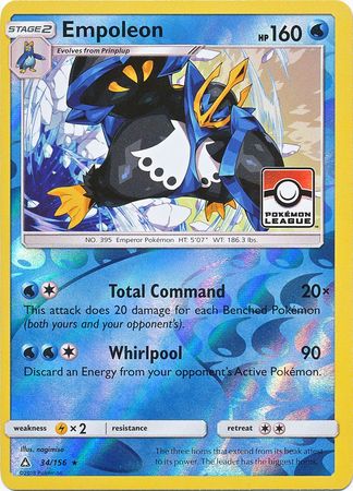 Empoleon (34/156) (League Promo) [Sun & Moon: Ultra Prism] - Card Brawlers | Quebec | Canada | Yu-Gi-Oh!