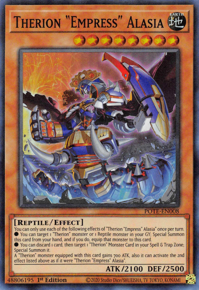 Therion Empress Alasia [POTE-EN008] Super Rare - Card Brawlers | Quebec | Canada | Yu-Gi-Oh!