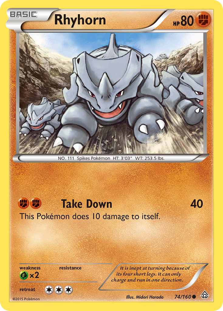Rhyhorn (74/160) [XY: Primal Clash] - Card Brawlers | Quebec | Canada | Yu-Gi-Oh!