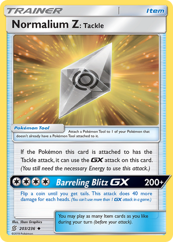 Normalium Z: Tackle (203/236) [Sun & Moon: Unified Minds] - Card Brawlers | Quebec | Canada | Yu-Gi-Oh!