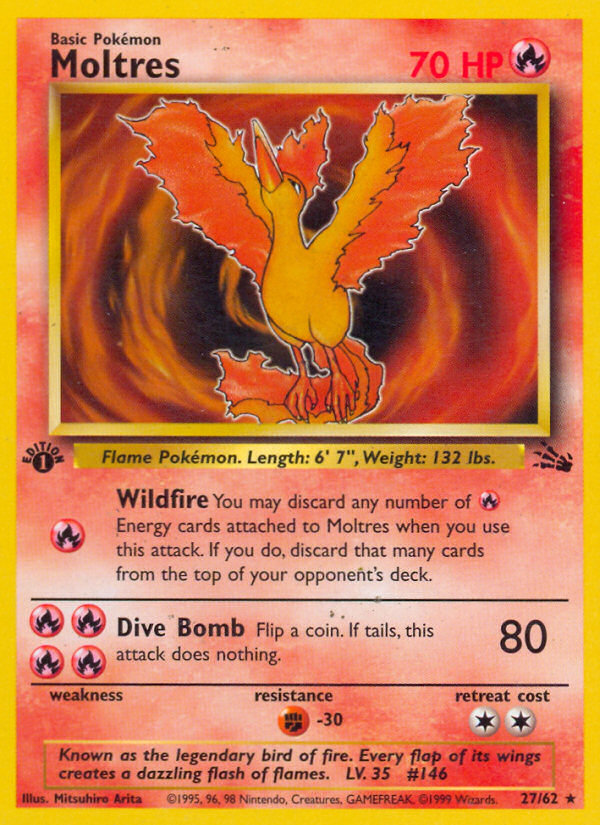Moltres (27/62) [Fossil 1st Edition] - Card Brawlers | Quebec | Canada | Yu-Gi-Oh!