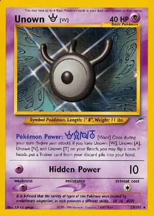 Unown [W] (29/105) [Neo Destiny Unlimited] - Card Brawlers | Quebec | Canada | Yu-Gi-Oh!