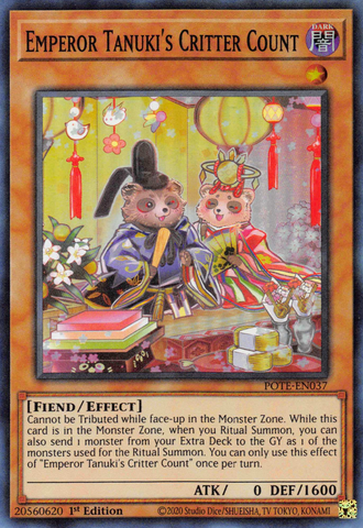 Emperor Tanuki's Critter Count [POTE-EN037] Super Rare - Card Brawlers | Quebec | Canada | Yu-Gi-Oh!