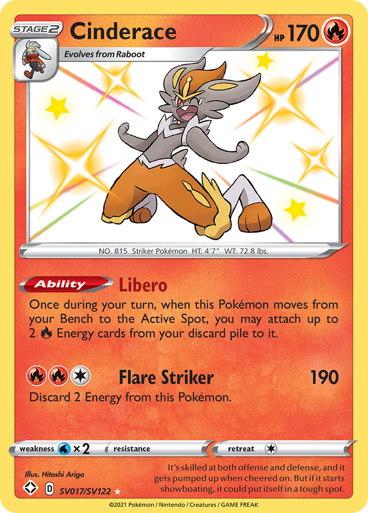 Cinderace (SV017/SV122) [Sword & Shield: Shining Fates] - Card Brawlers | Quebec | Canada | Yu-Gi-Oh!