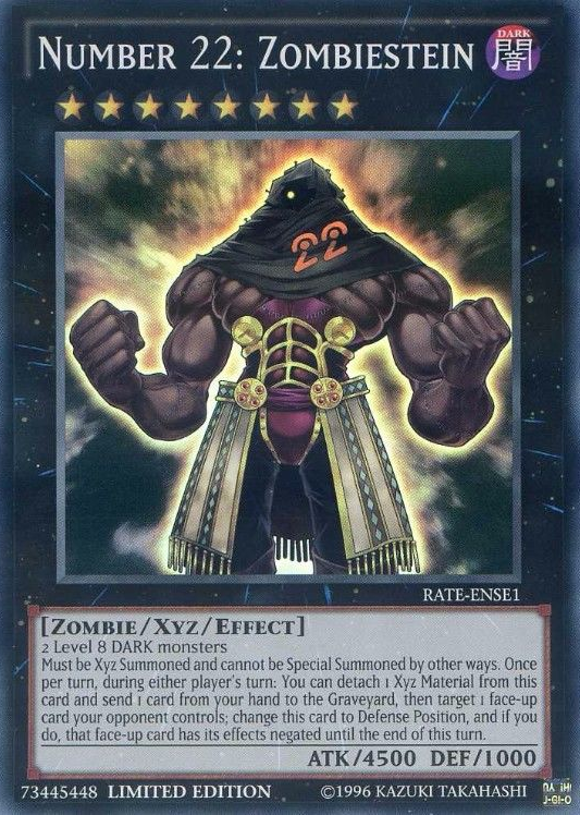 Number 22: Zombiestein [RATE-ENSE1] Super Rare - Yu-Gi-Oh! - Card Brawlers | Quebec | Canada |