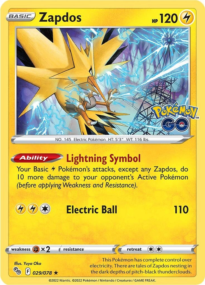 Zapdos (029/078) [Pokémon GO] - Card Brawlers | Quebec | Canada | Yu-Gi-Oh!