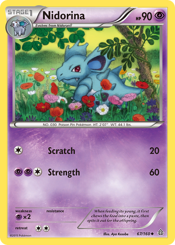 Nidorina (67/160) [XY: Primal Clash] - Card Brawlers | Quebec | Canada | Yu-Gi-Oh!