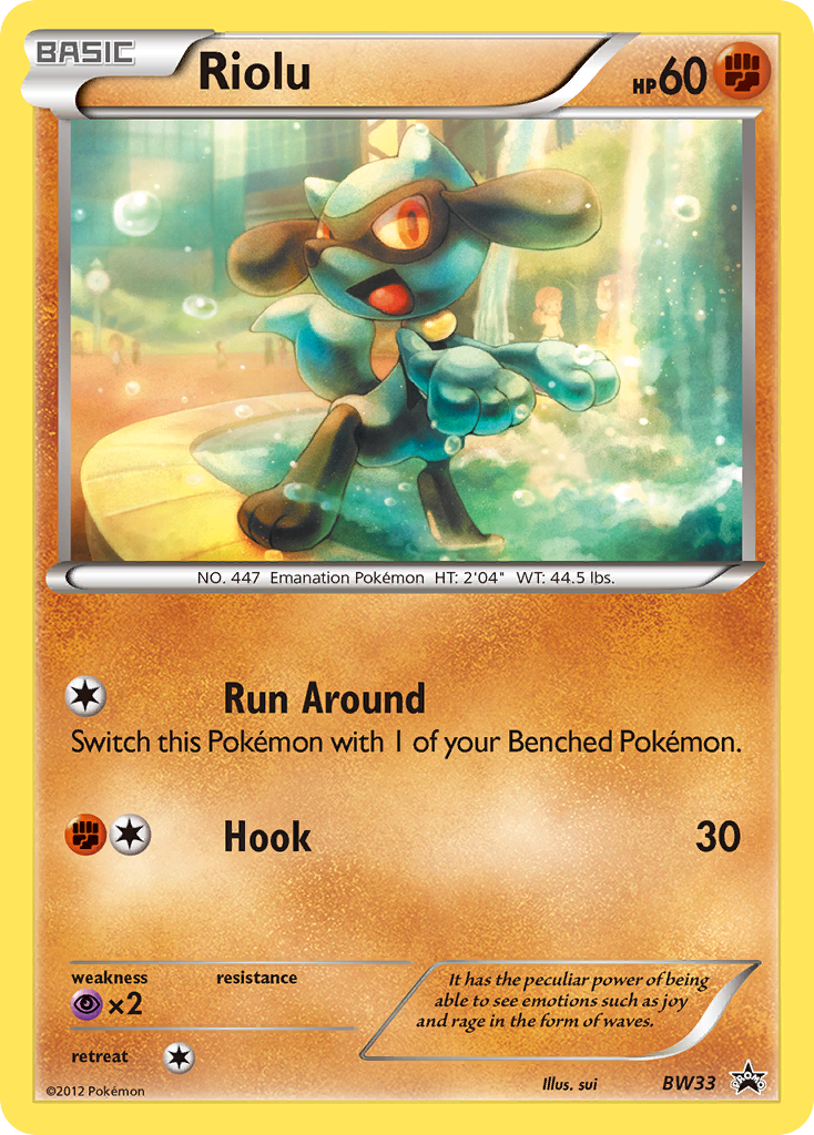 Riolu (BW33) (Cosmos Holo) [Black & White: Black Star Promos] - Card Brawlers | Quebec | Canada | Yu-Gi-Oh!