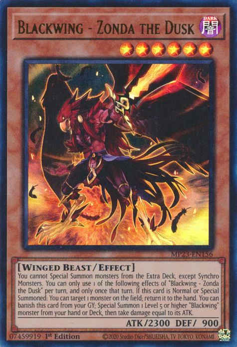 Blackwing - Zonda the Dusk [MP23-EN156] Ultra Rare - Card Brawlers | Quebec | Canada | Yu-Gi-Oh!