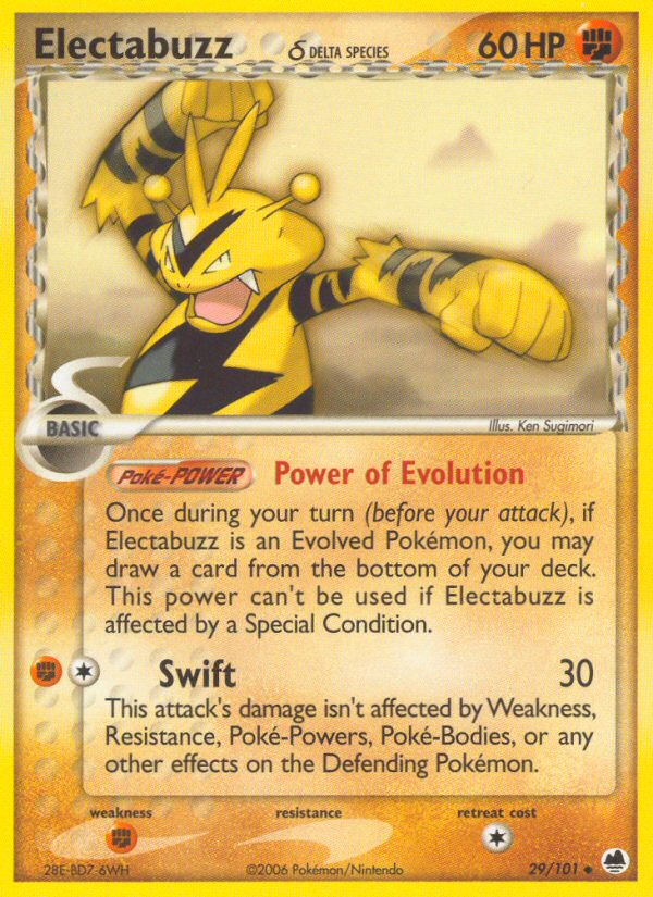 Electabuzz (29/101) (Delta Species) [EX: Dragon Frontiers] - Card Brawlers | Quebec | Canada | Yu-Gi-Oh!