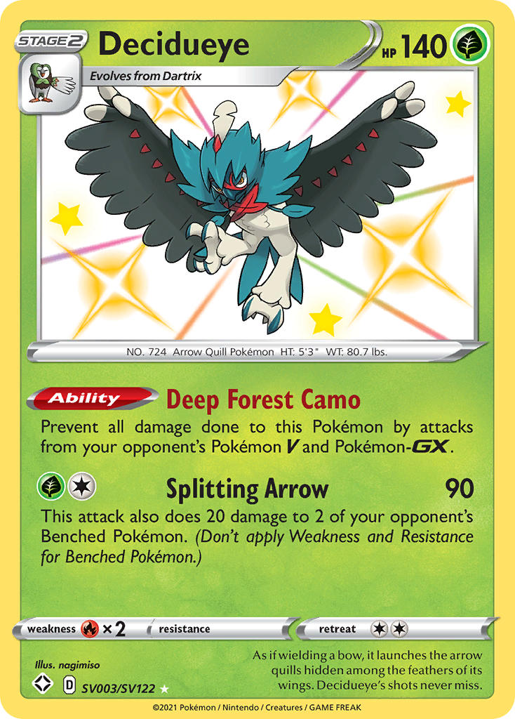Decidueye (SV003/SV122) [Sword & Shield: Shining Fates] - Card Brawlers | Quebec | Canada | Yu-Gi-Oh!