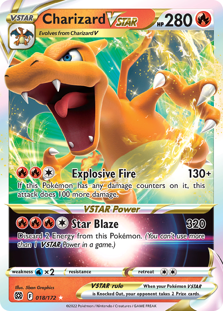 Charizard VSTAR (018/172) (Jumbo Card) [Sword & Shield: Brilliant Stars] - Card Brawlers | Quebec | Canada | Yu-Gi-Oh!