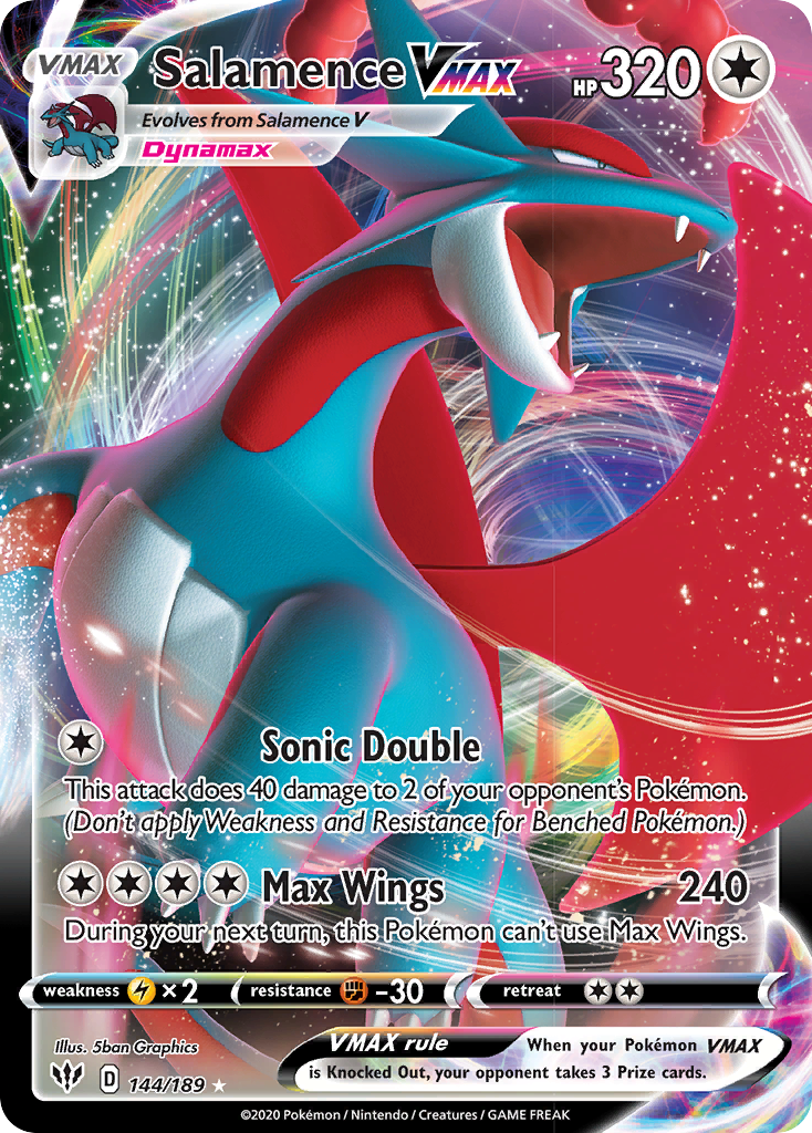 Salamence VMAX (144/189) [Sword & Shield: Darkness Ablaze] - Card Brawlers | Quebec | Canada | Yu-Gi-Oh!