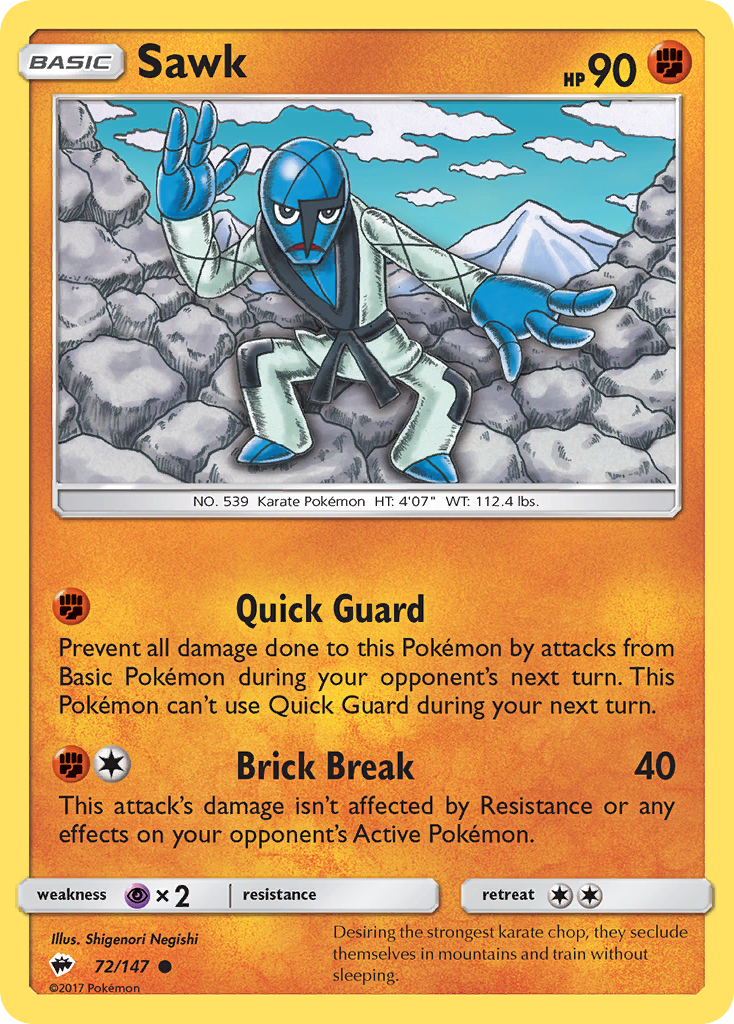 Sawk (72/147) [Sun & Moon: Burning Shadows] - Card Brawlers | Quebec | Canada | Yu-Gi-Oh!