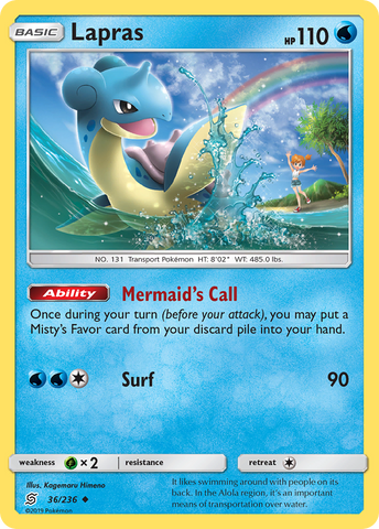 Lapras (36/236) [Sun & Moon: Unified Minds] - Card Brawlers | Quebec | Canada | Yu-Gi-Oh!