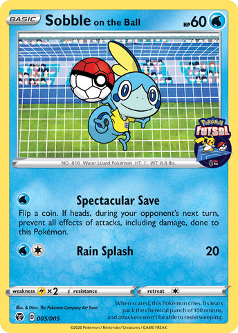 Sobble on the Ball (005/005) [Pokemon Futsal Collection] - Card Brawlers | Quebec | Canada | Yu-Gi-Oh!