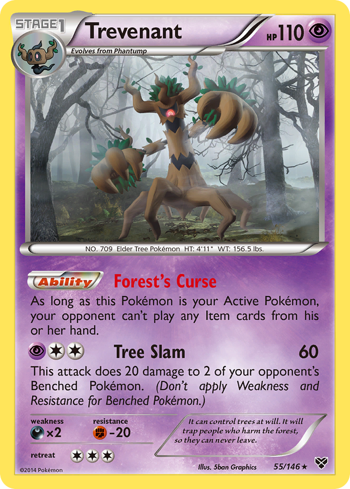 Trevenant (55/146) [XY: Base Set] - Card Brawlers | Quebec | Canada | Yu-Gi-Oh!