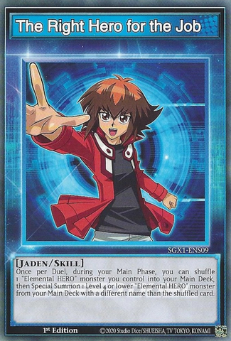 The Right Hero for the Job [SGX1-ENS09] Common - Card Brawlers | Quebec | Canada | Yu-Gi-Oh!