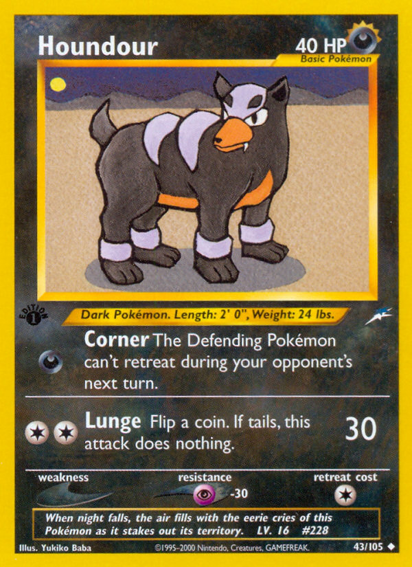 Houndour (43/105) [Neo Destiny 1st Edition] - Card Brawlers | Quebec | Canada | Yu-Gi-Oh!