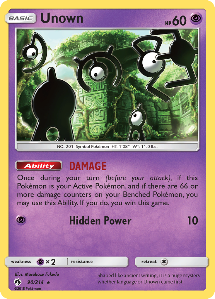 Unown (90/214) [Sun & Moon: Lost Thunder] - Card Brawlers | Quebec | Canada | Yu-Gi-Oh!