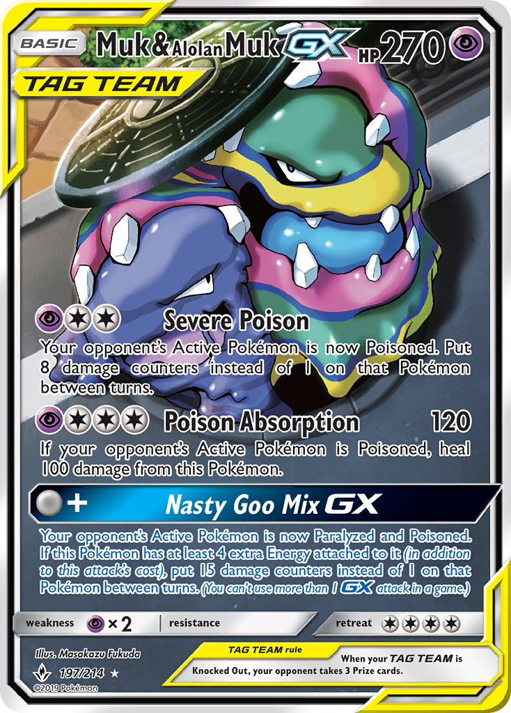 Muk & Alolan Muk GX (197/214) [Sun & Moon: Unbroken Bonds] - Card Brawlers | Quebec | Canada | Yu-Gi-Oh!