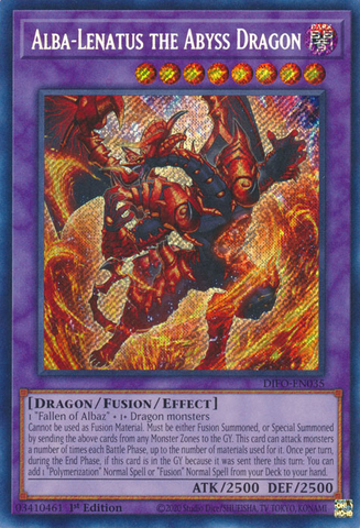 Alba-Lenatus the Abyss Dragon [DIFO-EN035] Secret Rare - Card Brawlers | Quebec | Canada | Yu-Gi-Oh!