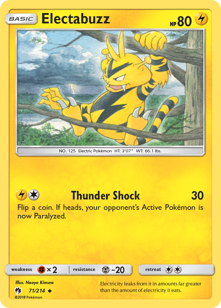 Electabuzz (71/214) [Sun & Moon: Lost Thunder] - Card Brawlers | Quebec | Canada | Yu-Gi-Oh!