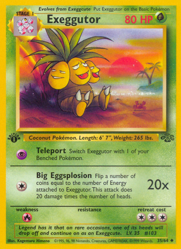 Exeggutor (35/64) [Jungle 1st Edition] - Card Brawlers | Quebec | Canada | Yu-Gi-Oh!