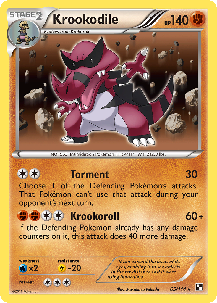 Krookodile (65/114) [Black & White: Base Set] - Card Brawlers | Quebec | Canada | Yu-Gi-Oh!
