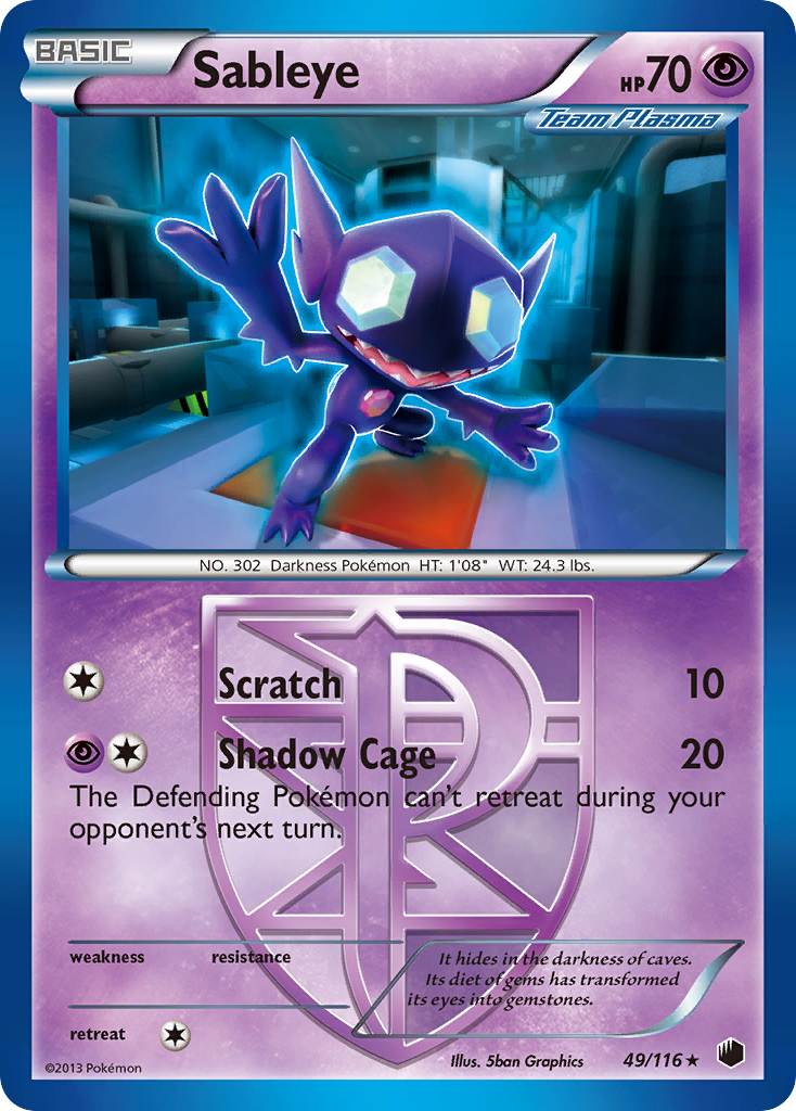 Sableye (49/116) [Black & White: Plasma Freeze] - Card Brawlers | Quebec | Canada | Yu-Gi-Oh!