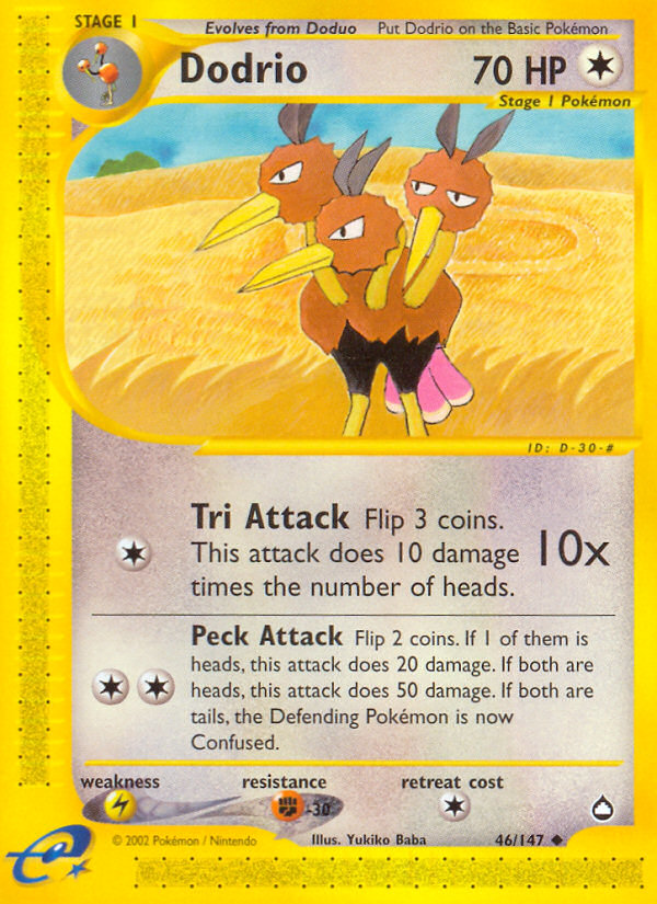 Dodrio (46/147) [Aquapolis] - Card Brawlers | Quebec | Canada | Yu-Gi-Oh!