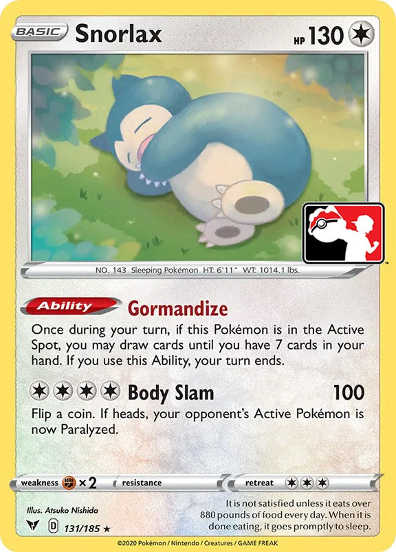 Snorlax (131/185) [Prize Pack Series One] - Card Brawlers | Quebec | Canada | Yu-Gi-Oh!
